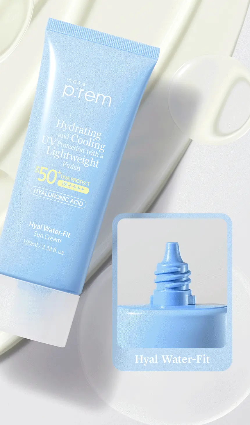 [NEW/대용량] 메이크프렘 히알 워터핏 선크림 100ml 상세페이지 5